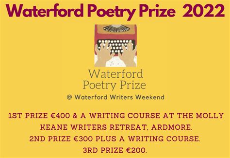 Waterford Poetry Prize 2022 - Griffin Poetry Prize