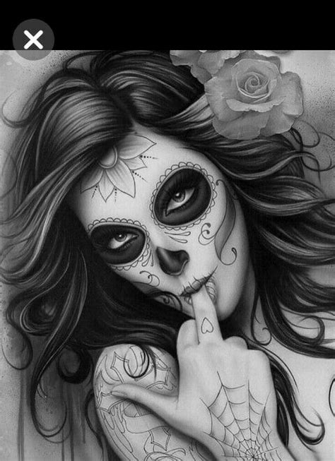 Skull Candy Tattoo Sugar Skull Girl Tattoo Girl Face Tattoo Girl