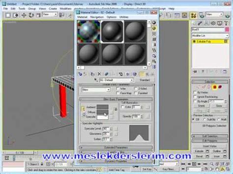 Autodesk 3ds Max Poly Modelleme Masa Sandalye Tasarım YouTube