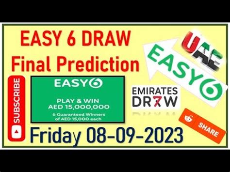 Final Prediction Emirates Draw Easy Easy Prediction