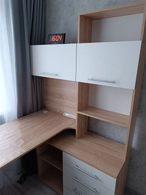 Письменный стол со стеллажом справа венге, беленый дуб "КСТ-14П ...