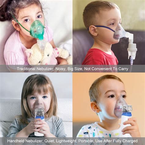 Portable Inhaler Machine Kids And Adult Handheld Steam Nebuliser With 2