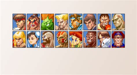 Retro Street Fighter 2 Super Turbo Character Select Screen - Etsy