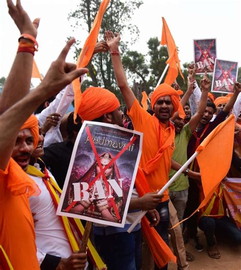 Karni Sena Protests Against Padmaavat Release Outside Cbfc Office In