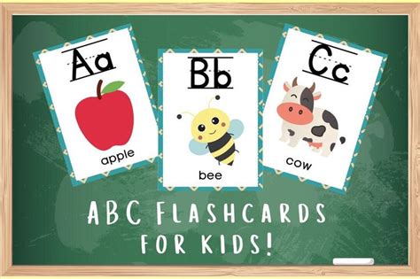 ABC Flashcards Alphabet Flashcard Printables Educational Flashcards for ...