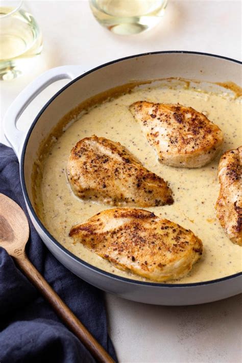 Chicken With Creamy Dijon Sauce And Mashed Potatoes Modern Farmhouse Eats