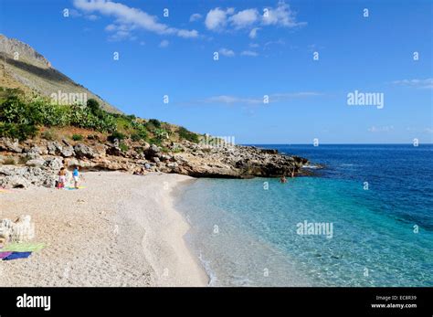 Isolated Cove Beach Of Cala Dell Uzzo Into Riserva Naturale Dello