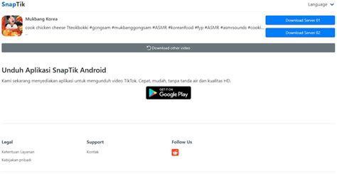 menggunakan tiktok downloader snaptik teknodaim