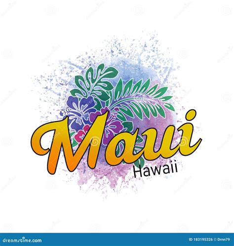 Map Of Maui In Hawaii Cartoon Vector | CartoonDealer.com #190639627