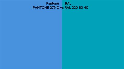 Pantone 279 C Vs Ral Ral 220 60 40 Side By Side Comparison