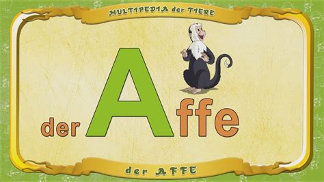 Multipedia Der Tiere Buchstabe A Der Affe Youtube