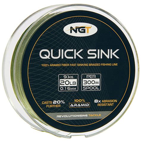 Ngt M Quick Sink Braid Moss Green Gevlochten Lijn