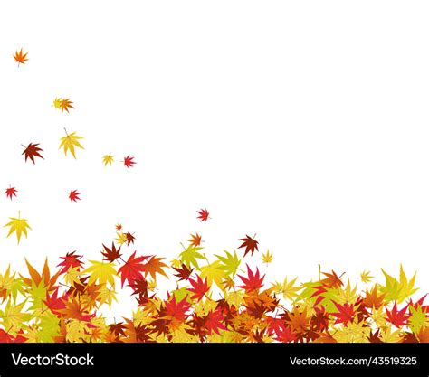 Autumn leaves border Royalty Free Vector Image