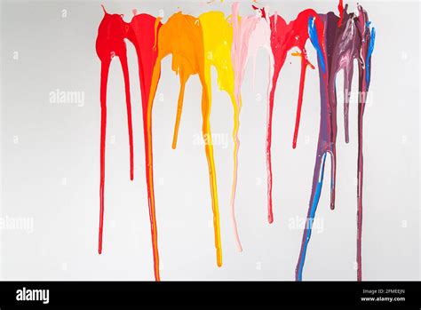 Hot Tone Color Are Dripping On To White Paper High Quarlity K Video Colorful Of Paint