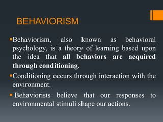 Behaviorism (john b watson) | PPT