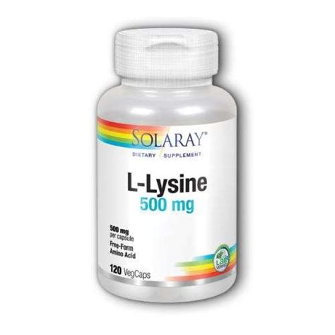 L Lysine 120 Caps By Solaray BISHOPS MARKET