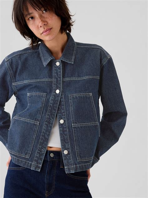 Cropped Denim Jacket Gap