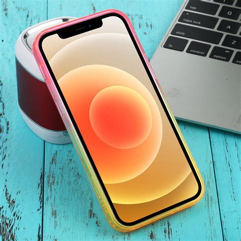 Straight Edge Gradient Color TPU Protective Case For iPhone 12 (Orange Pink) – Alexnld.com