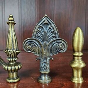 Antique Brass Finials, Vintage Lamp Finials, Lampshade Toppers, Home ...