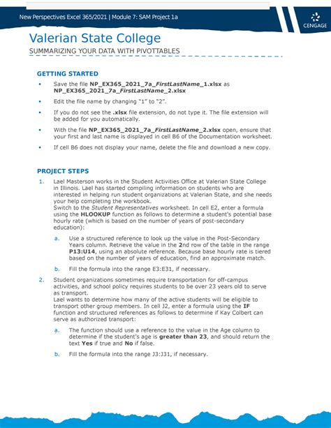 Instructions NP EX365 2021 7a New Perspectives Excel 365 2021