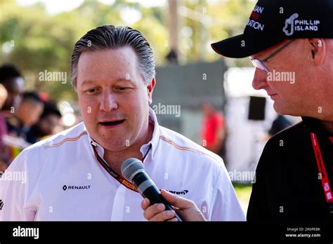 MELBOURNE AUSTRALIA MARCH 12 McLaren Boss Zac Brown Arriving At The