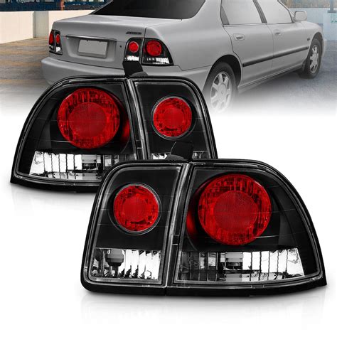 Amerilite Taillights Black For Honda Accord Passenger And Driver Side Automotive