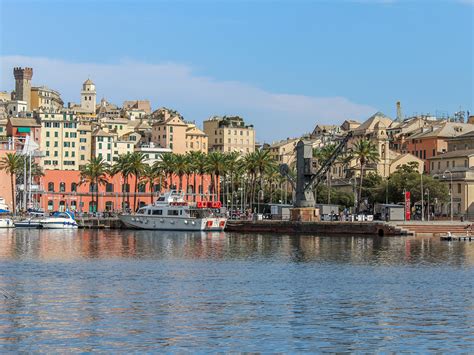 photo italy genova riverboat berth rivers houses cities