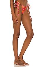 Frankies Bikinis Tia Terry Bikini Bottom In Hibiscus Honey Print Revolve