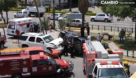 Carambola En Vía Atlixcáyotl Deja Seis Lesionados Y Tres Autos