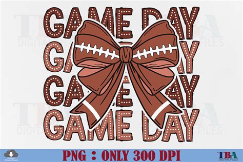 Football Coquette Bow Png Game Day Fall Graphic By Tba Digital Files