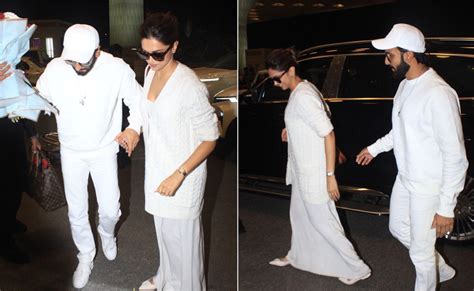 Deepika Padukone And Ranveer Singh Twin In White In First Appearance