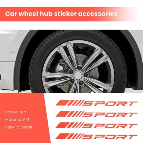 2x Sport Decal Sticker Wheels Rims Racing Car Sticker Self Adhesive