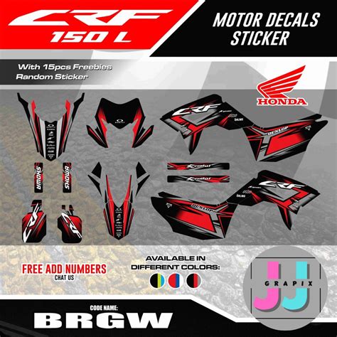 Honda Crf L Full Body Decals Sticker Laminated Glossy Or Matte