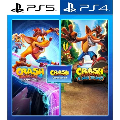 Ps4/Ps5 Crash Bandicoot Quadrilogy Bundle Full Game Digital | Shopee ...