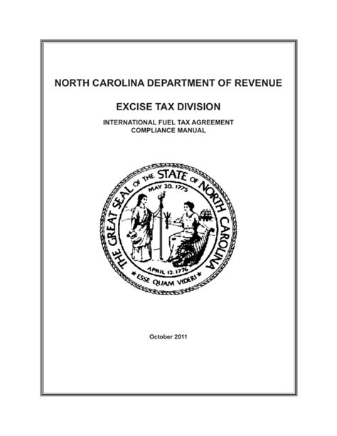 North Carolina Department Of Revenue Excise Tax Division