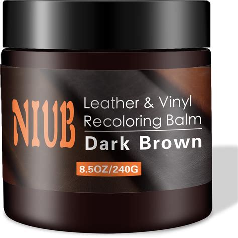 Niub Leather Recoloring Balm Oz Dark Brown Leather Color Restorer