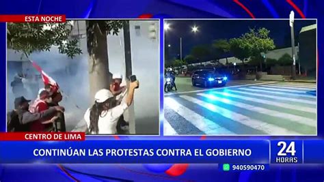 Protestas En Lima Se Registran Primeros Enfrentamientos En Jirones