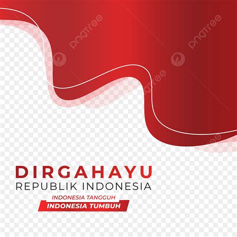 Hut Ri Dan Tulisan Dirgahayu Republik Indonesia Dengan Latar Merah Hut