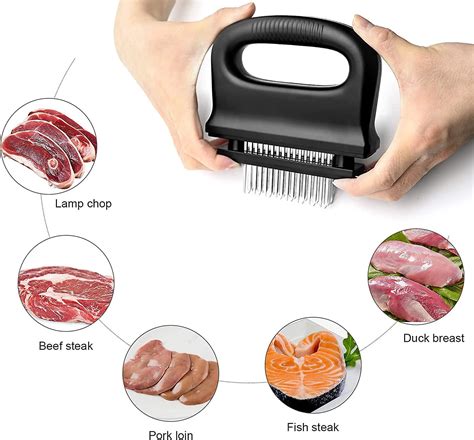 Meat Tenderizer With Cleaning Brush And Stainless Steel Ultra Sharp