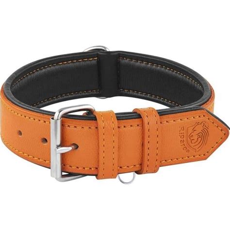 Riparo K 9 Collier Pour Chien Robuste Rembourré Et Réglable En Cuir