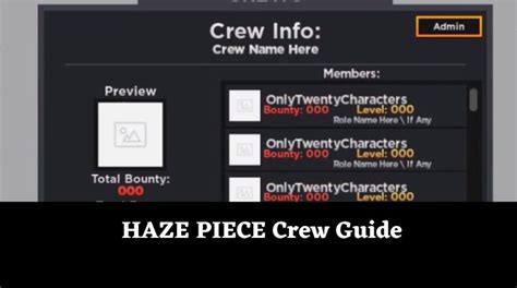 HAZE PIECE Crew Guide [January 2025] - MrGuider