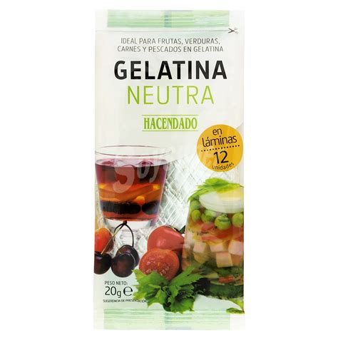 Gelatina Láminas Mercadona MEJORES PRECIOS 2025