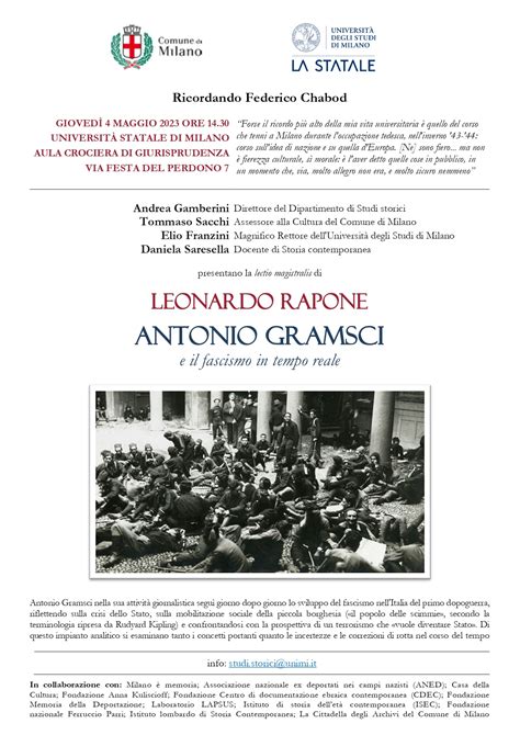 Antonio Gramsci E Il Fascismo In Tempo Reale Lectio Magistralis Di