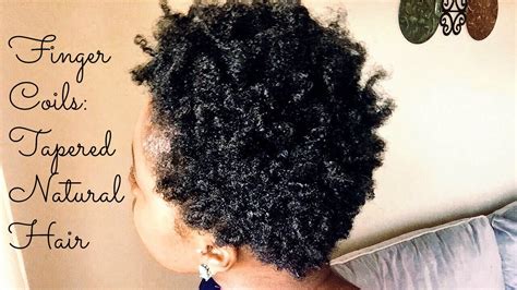 Finger Coils Tutorial Tapered Natural Hair Youtube