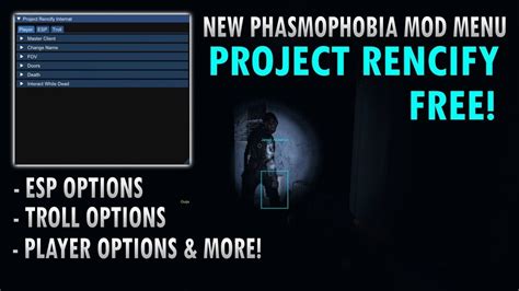 Phasmophobia New Free Mod Menu Install Tutorial Phasmophobia Videos