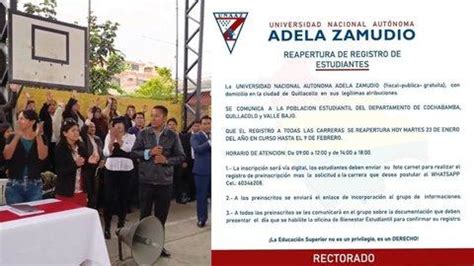 Universidad Ilegal En Cochabamba Convoca A Una Marcha Por La Educaci N