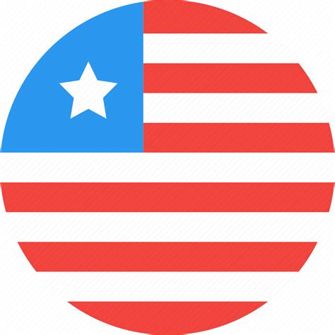 Circle Country Flag Liberia Nation Icon Download On Iconfinder