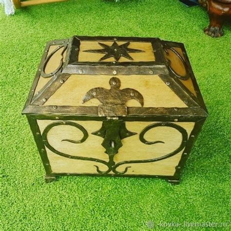 Handmade Forged Chest Forged Locker Shod Chest Treasure Chest