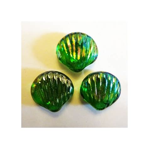 Green Glass Scallop Shell Cadoworld Ltd Uk