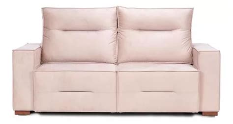 Sof Linhares Reclin Vel Tecido Poli Ster Cm Nude Parcelamento Sem Juros